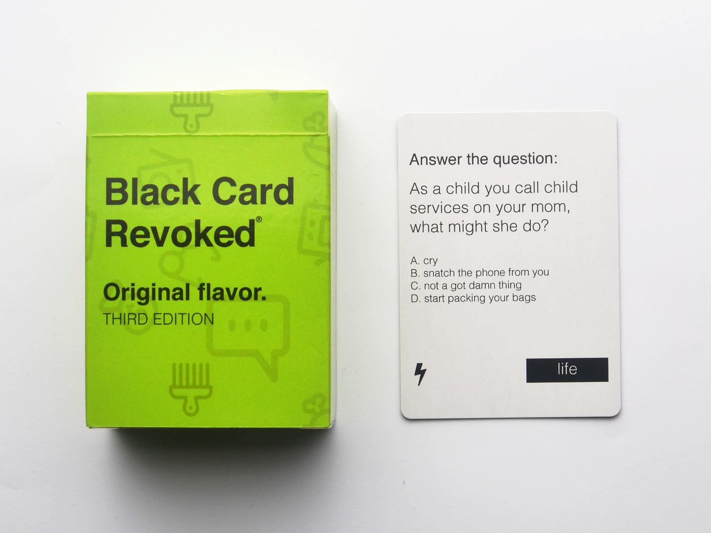 Picture of Black Card Revoked game and cards